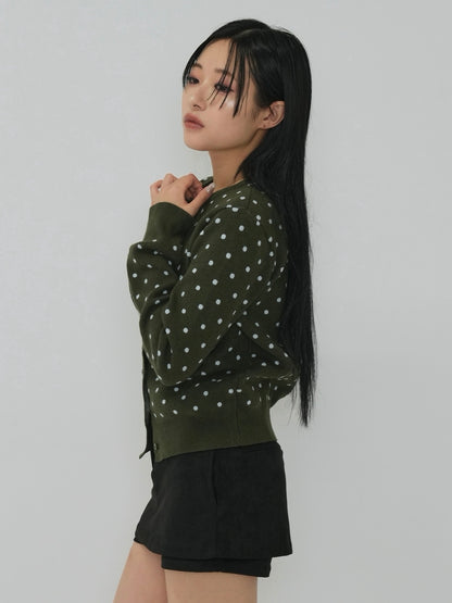 soft dot knit cardigan