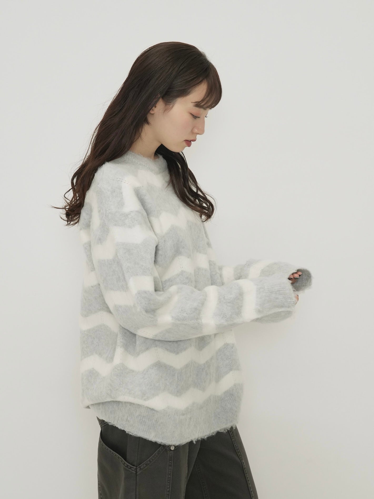 wave mohair knit