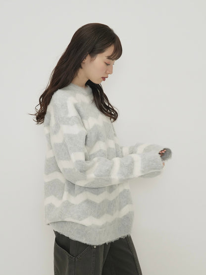 wave mohair knit