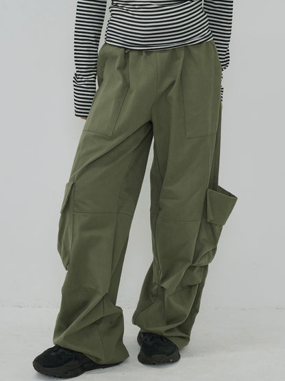 folding waist jogger pants