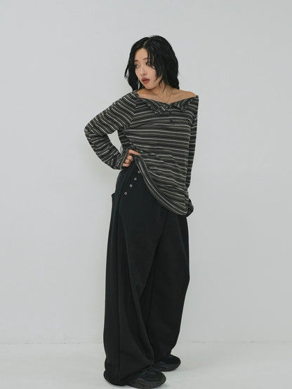 eyelet wide sweat pants