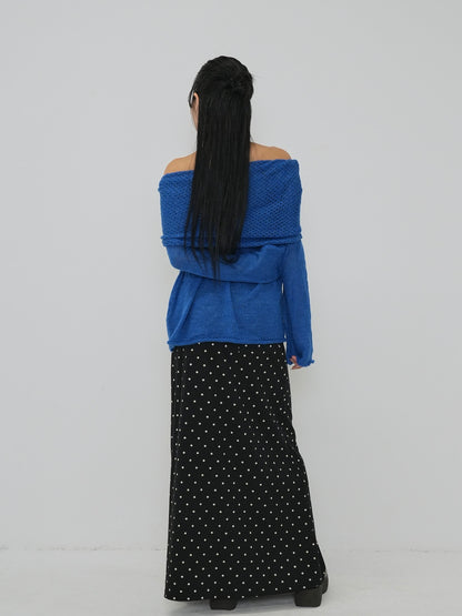 dot maxi skirt