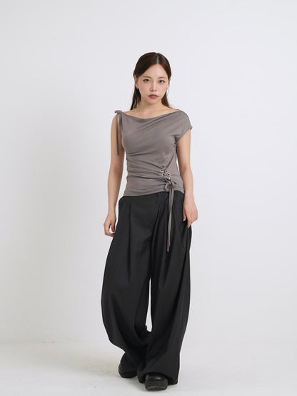 eyelet one shoulder tops