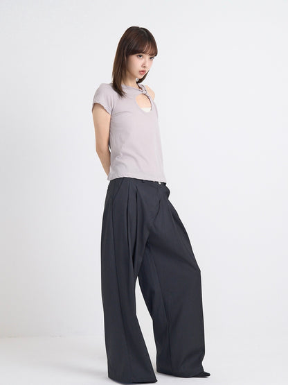 one shoulder cut tops