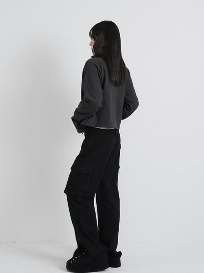 minimal double button cardigan