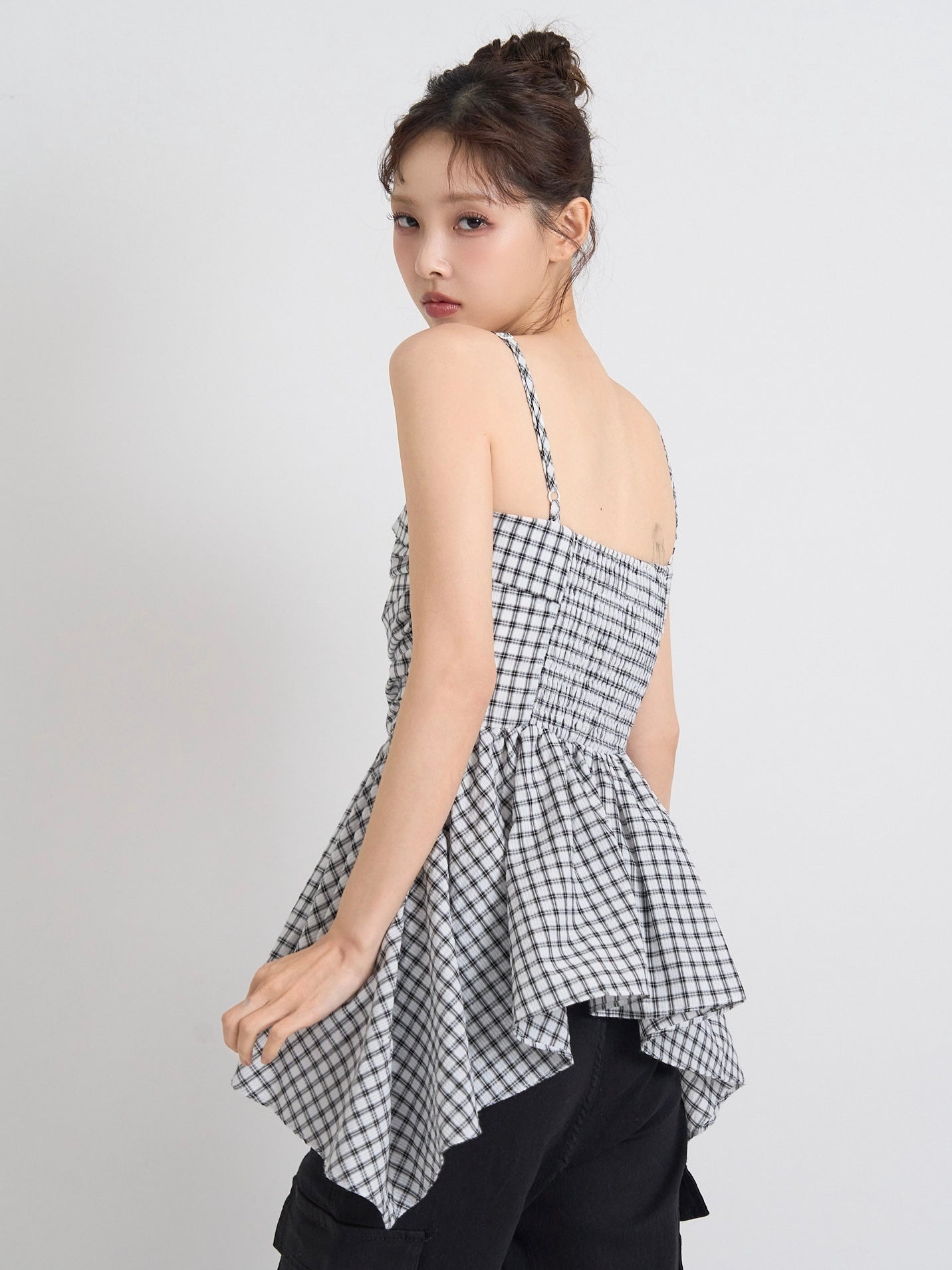 shirring peplum tops