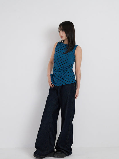 dot back cut out tops