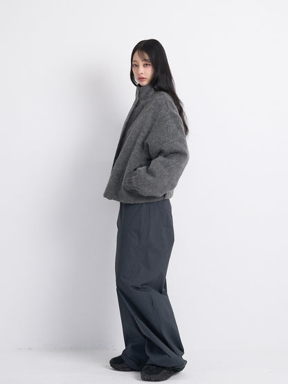 mohair snap blouson