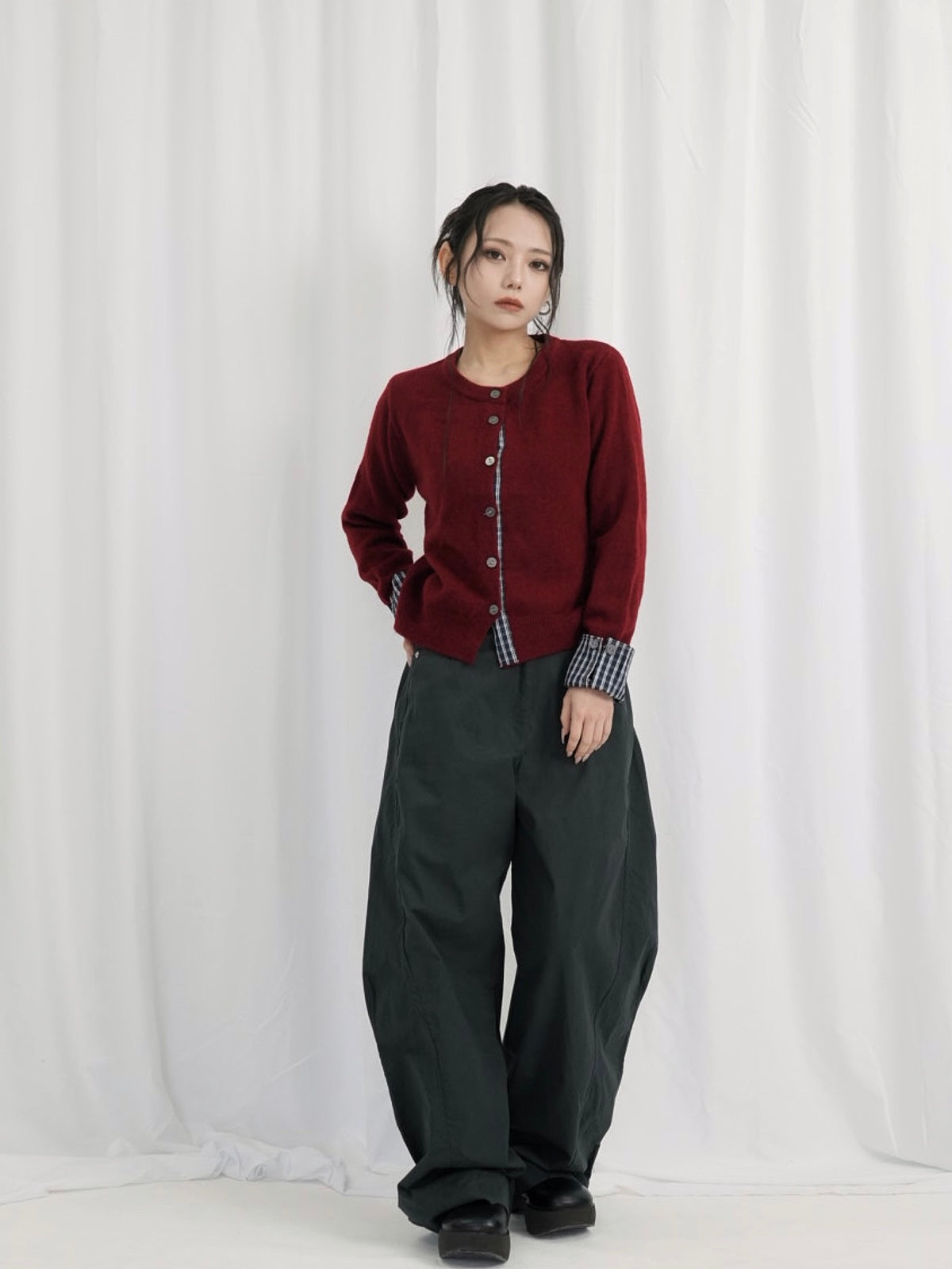 check shirt knit