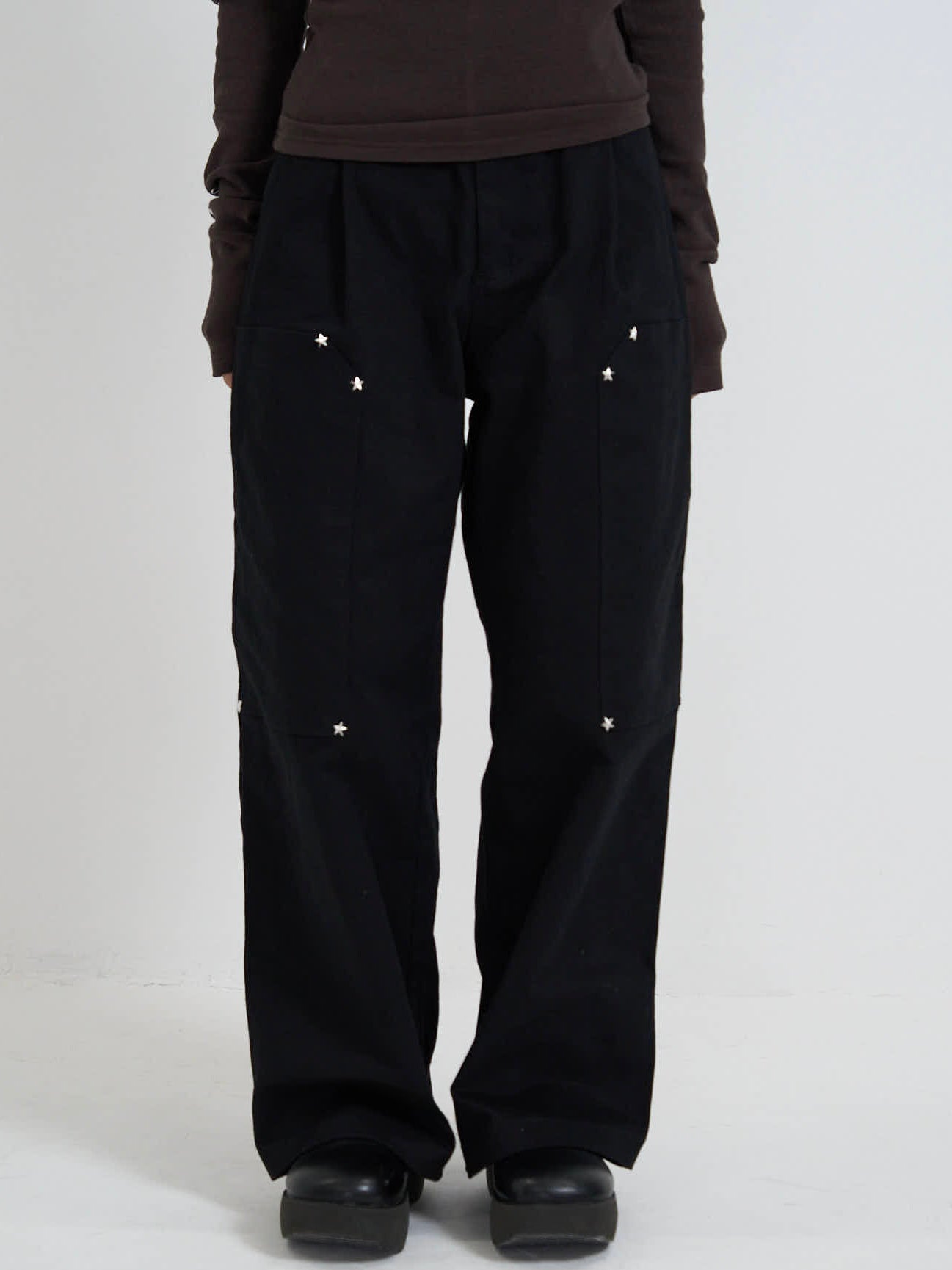 mini studs wide pants