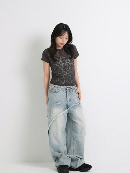 flower lace t