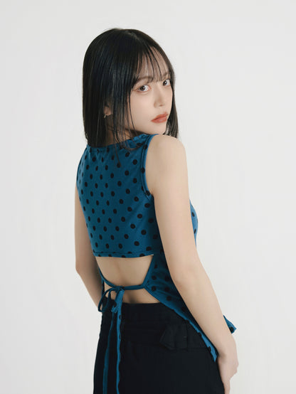 dot back cut out tops