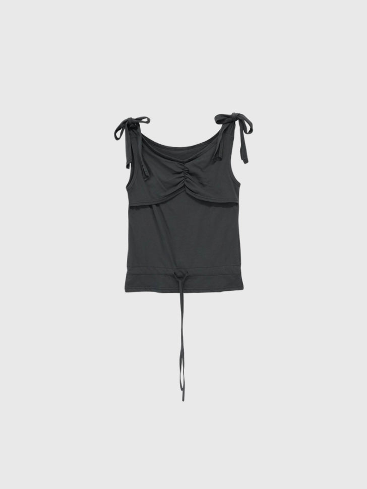 ribbon strap gather tops