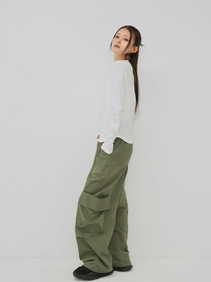 folding waist jogger pants