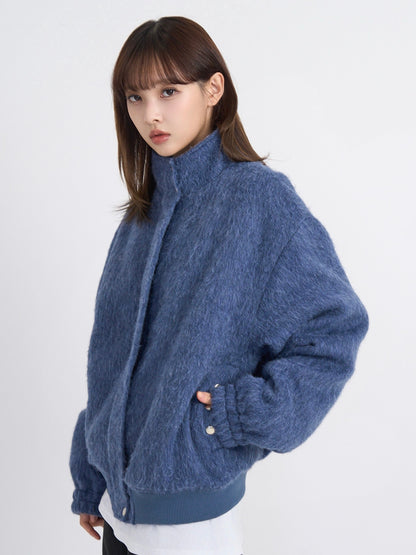 mohair snap blouson