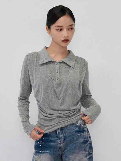 curve collar tops