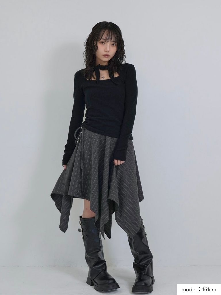 cutout choker neck tops