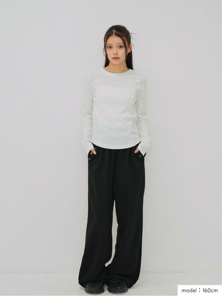 eyelet wide sweat pants