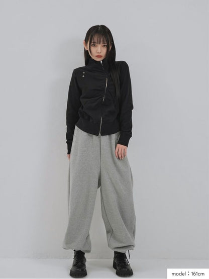 eyelet wave zip tops