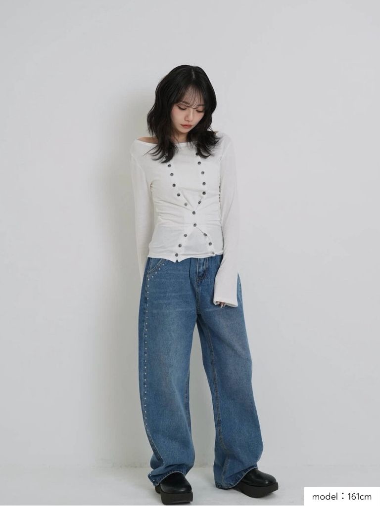 double row button tops