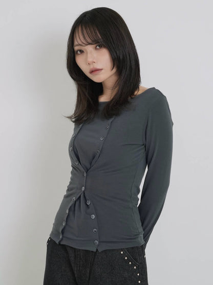 double row button tops