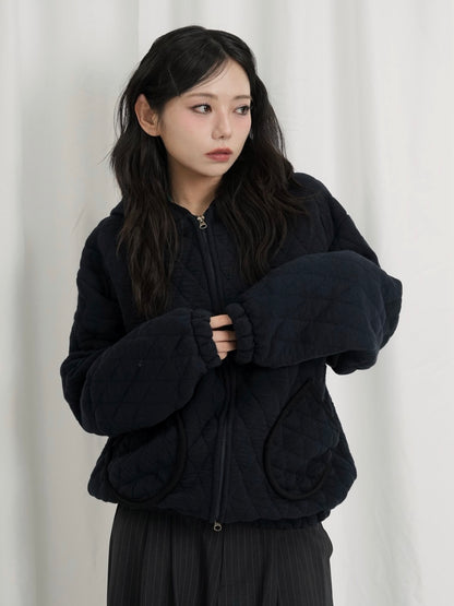 soft quilting hoodie