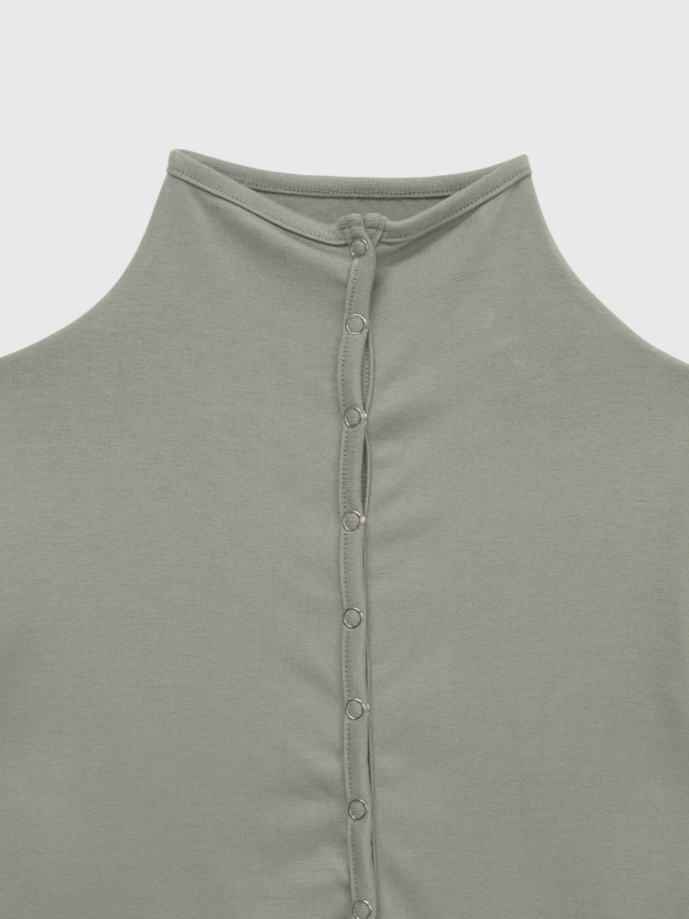 high neck fitted cardigan