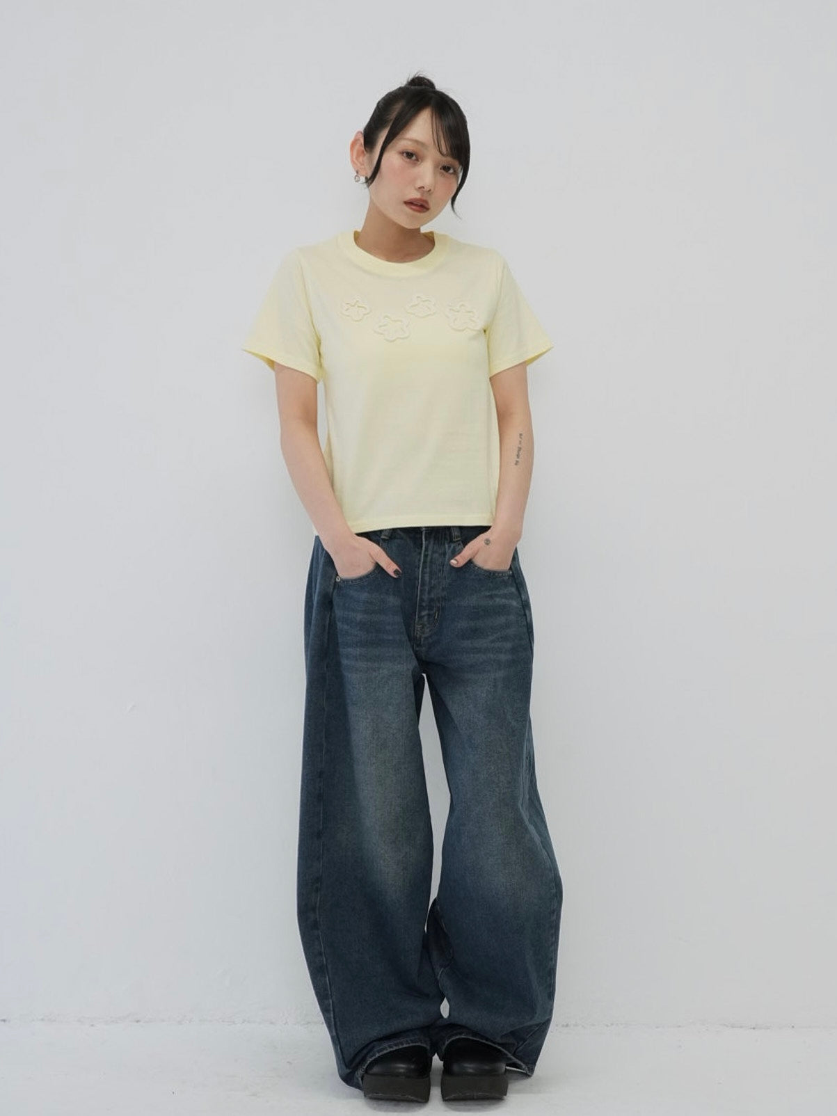 wide cut denim