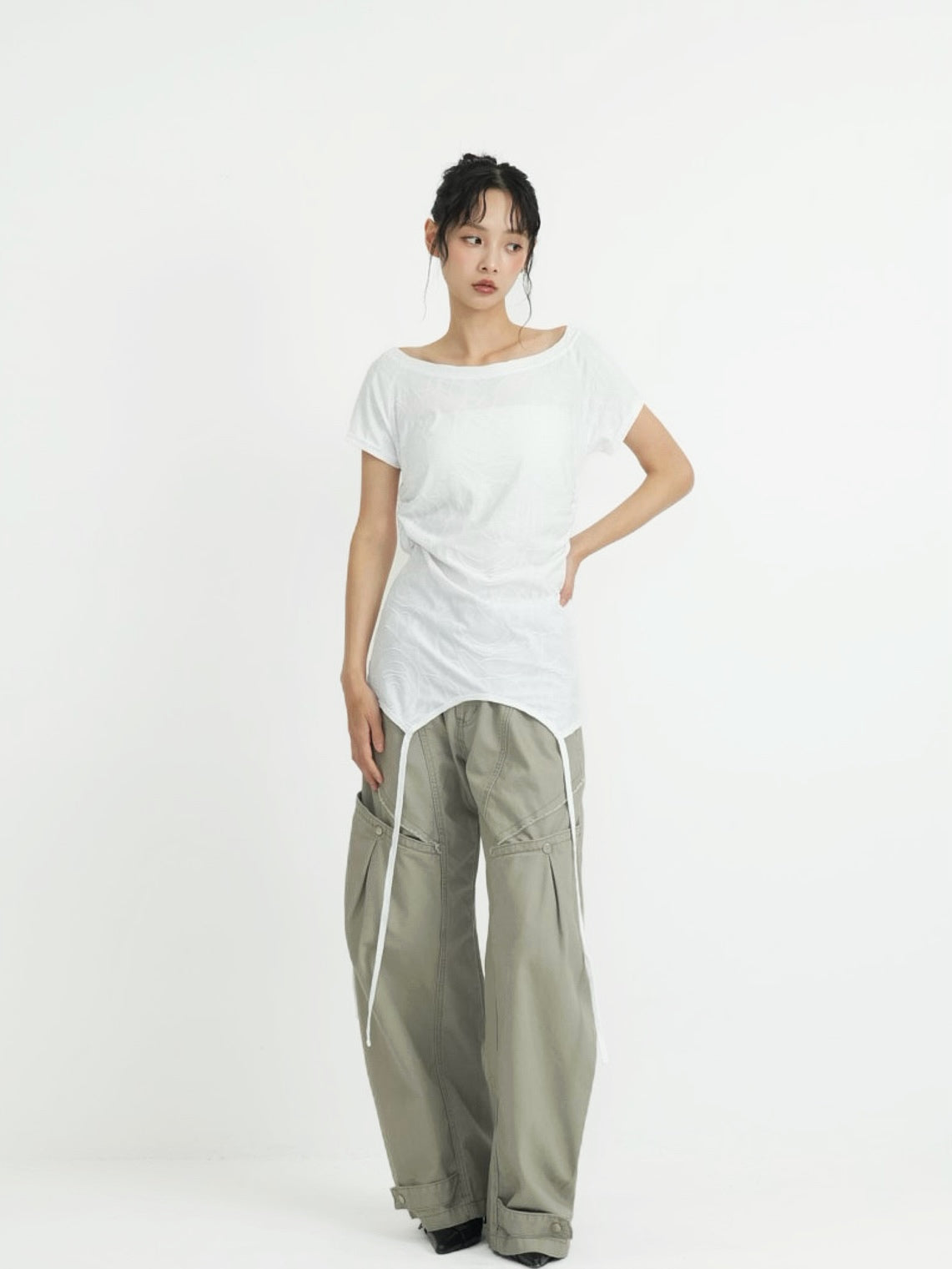 jacquard off shoulder tops