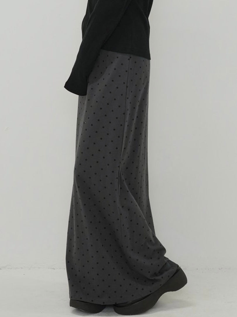 dot maxi skirt