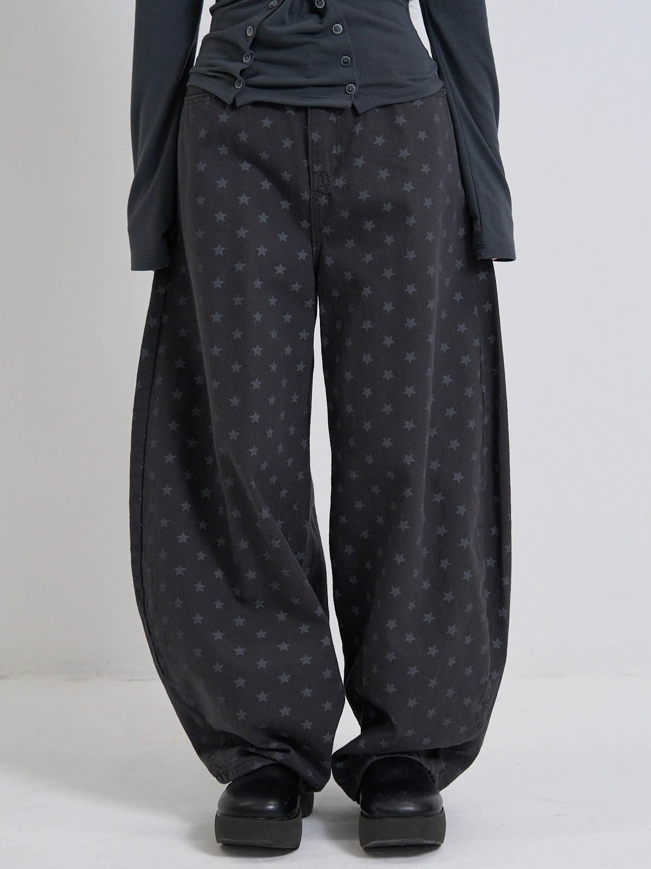 star dot balloon pants