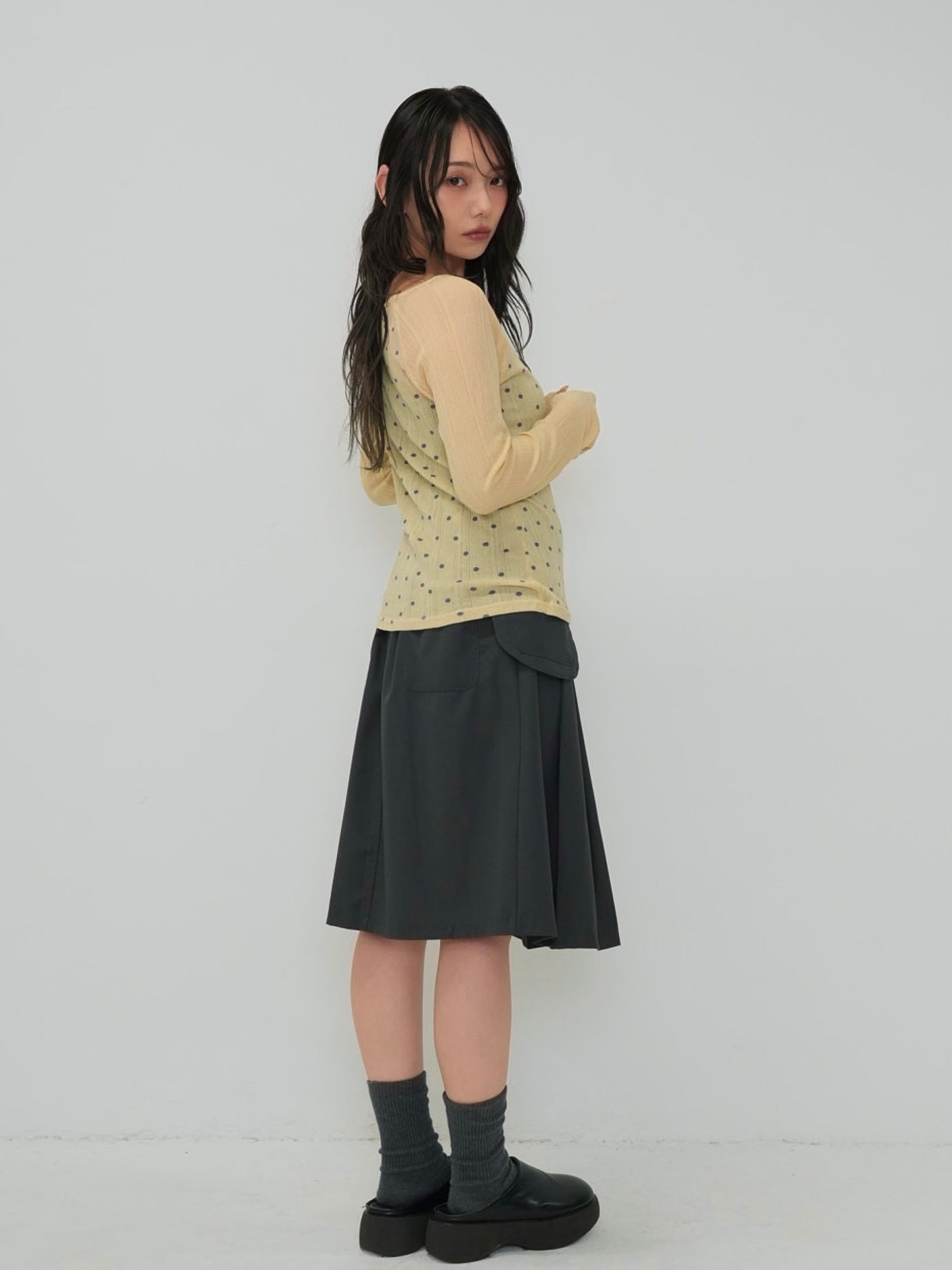 light dot raglan tops