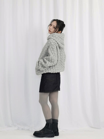 soft quilting hoodie