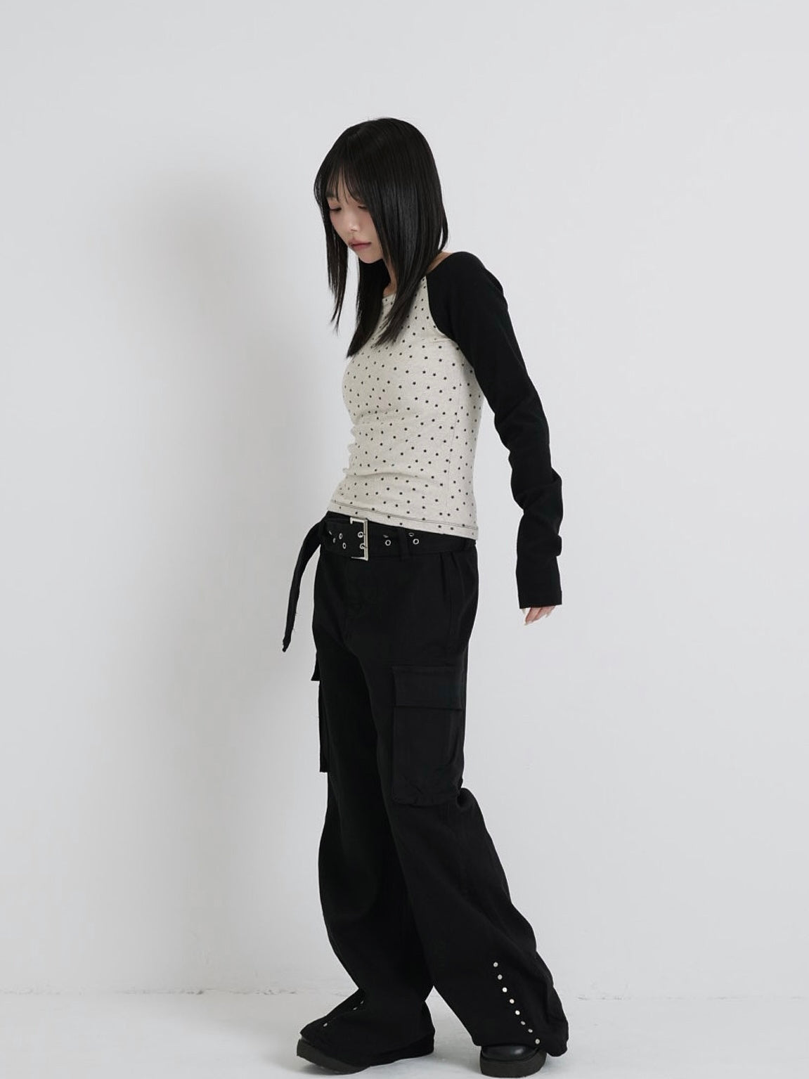 star dot raglan tops
