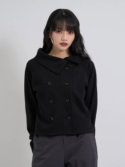 minimal double button cardigan