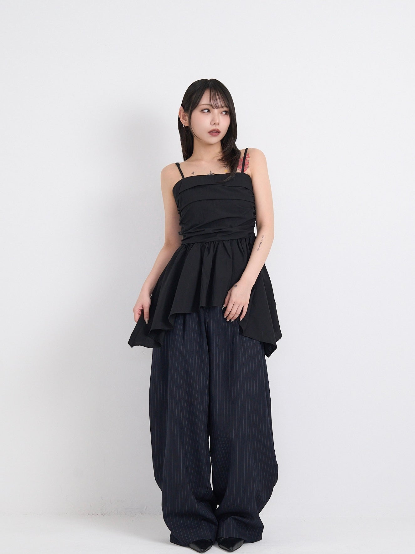 shirring peplum tops