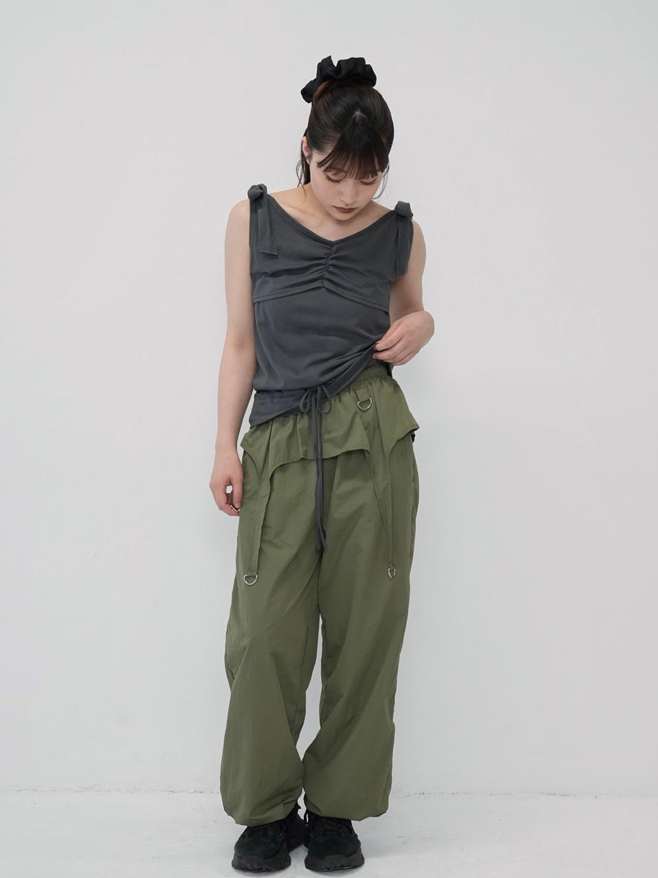ribbon strap gather tops