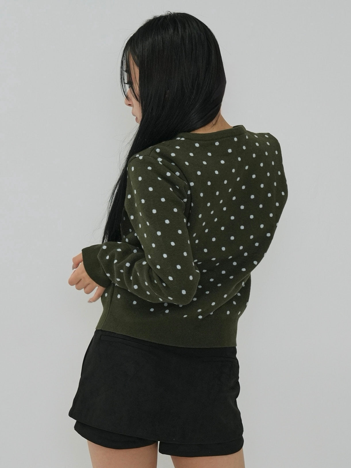 soft dot knit cardigan