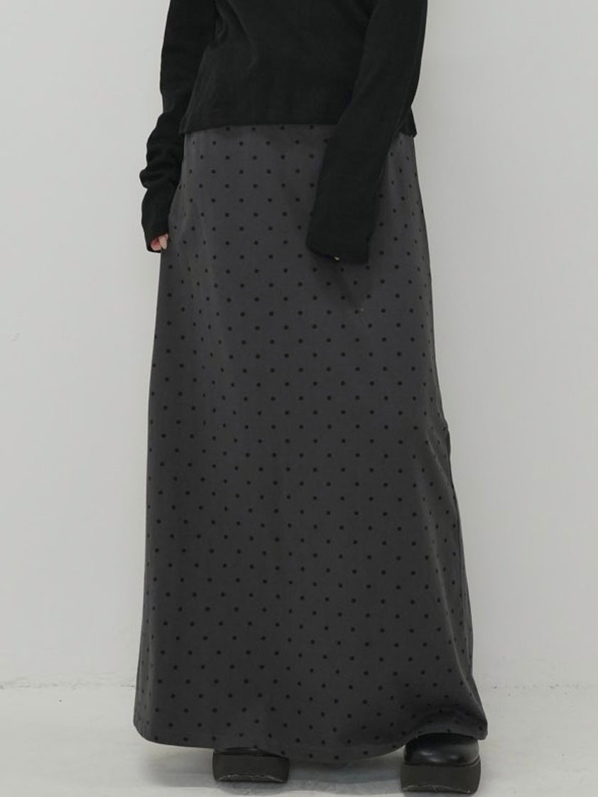 dot maxi skirt