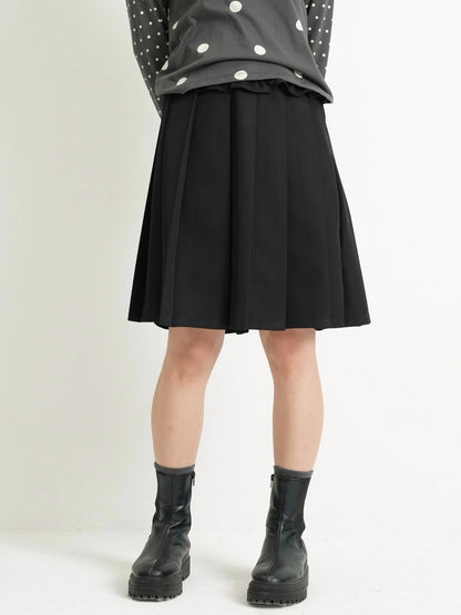 frill waist pleated skirt