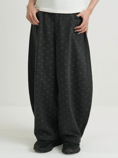 star dot balloon pants
