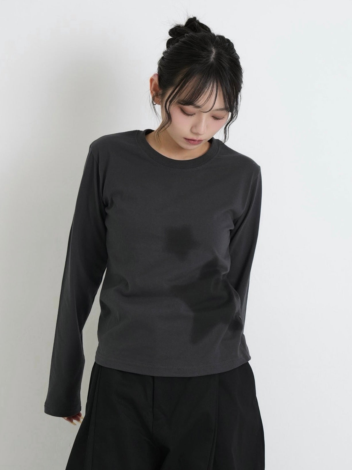 star print basic long tops