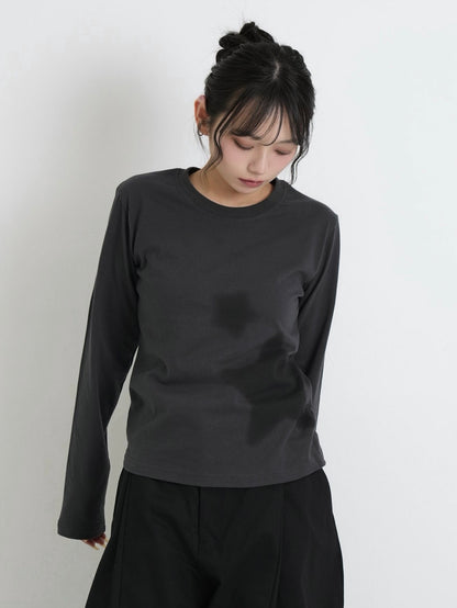 star print basic long tops