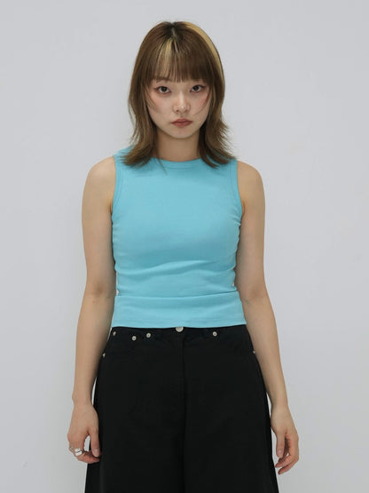 color rib tank top