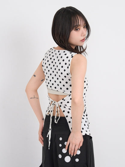 dot back cut out tops