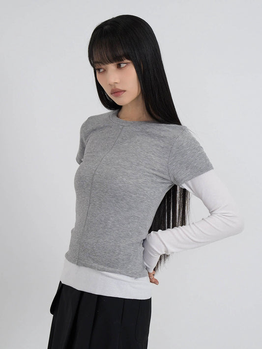 contrast layered tops