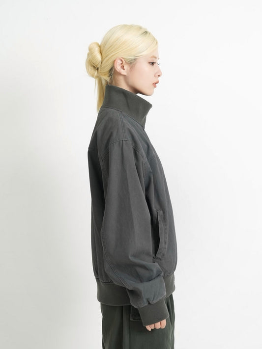 double zip high neck jacket