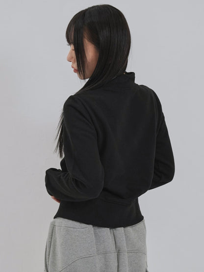 eyelet wave zip tops