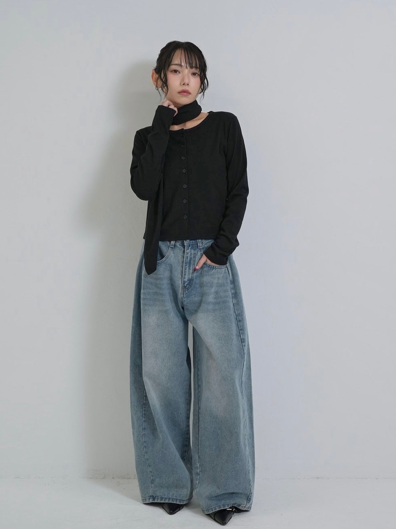 tie bustier cardigan