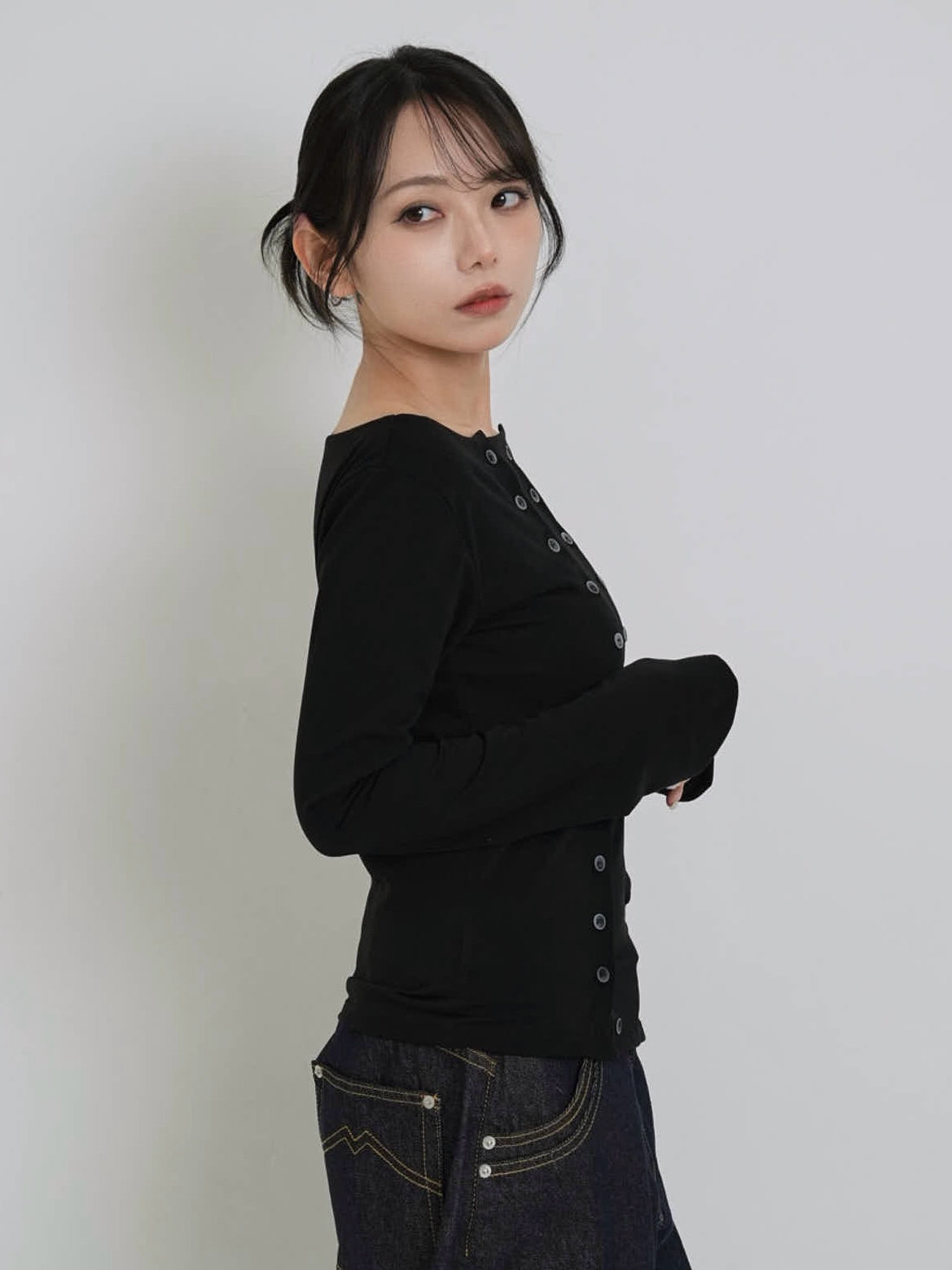 double row button tops